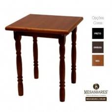 Mesa Fixa de Madeira Torneada ou Lisa - Cod: 100